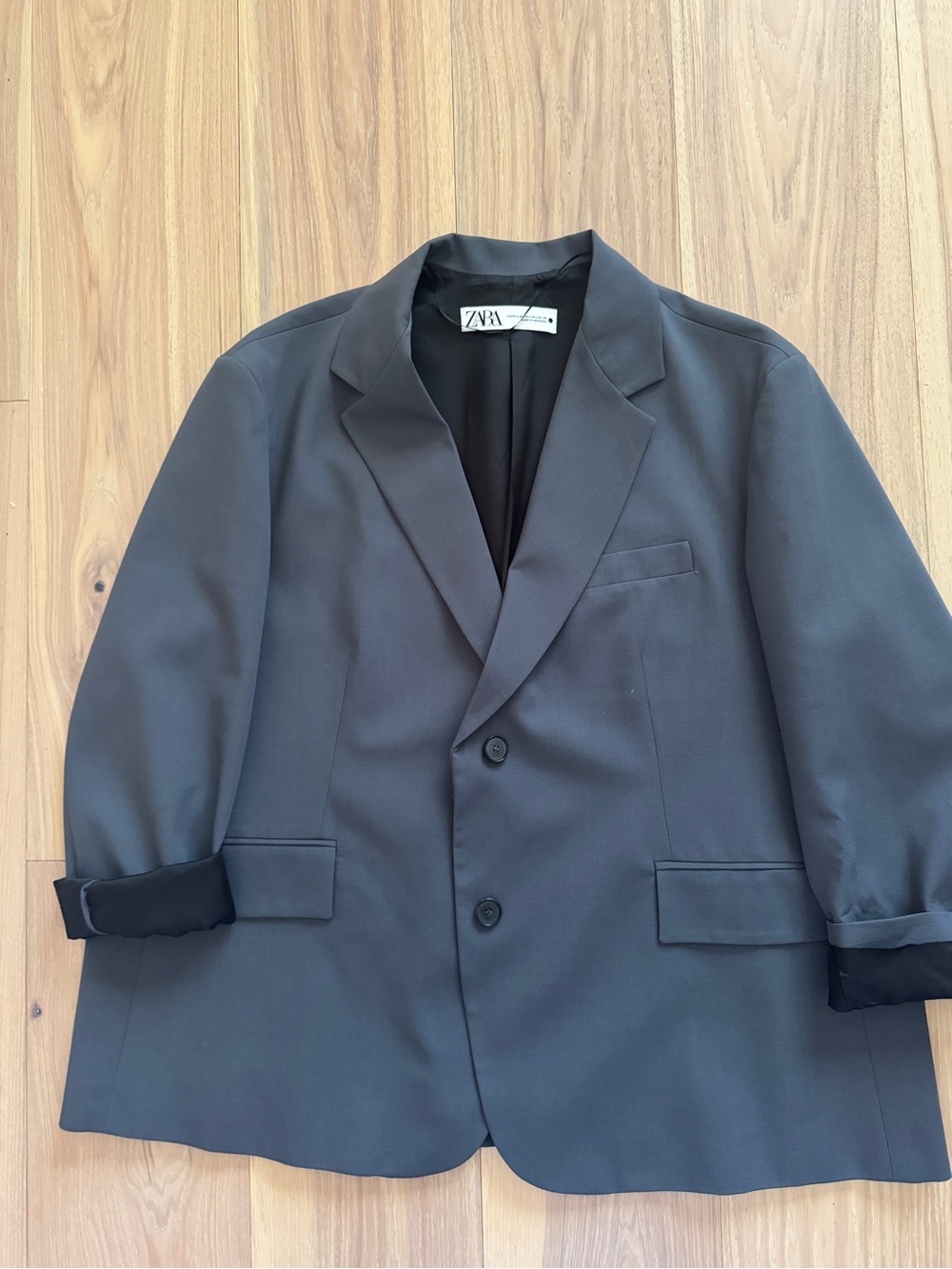 Zara Dark Gray Two-Button Men’s Blazer